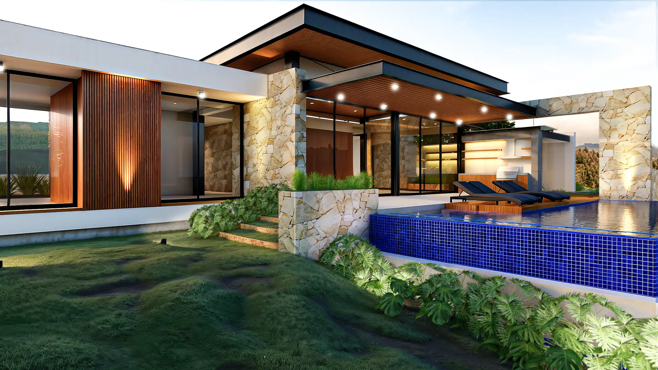 Diseño casa campestre parcelación el carmelo el carmen porton vista piscina